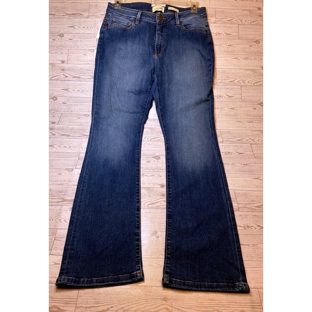 Lola Jeans Kristine Flare Jeans Womens 12/W32 Blue Mid-Rise Sustainable Boho NWT